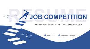Blue job competition PowerPoint templates