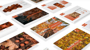 濃濃的秋天——簡潔大方的色塊秋天主題ppt模板