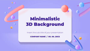 适用于 Google 幻灯片主题和 PowerPoint 模板的简约 3D 背景免费演示文稿设计