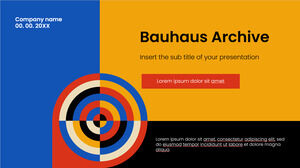 Bauhaus Archive Free Presentation Background Design pour les thèmes Google Slides et les modèles PowerPoint