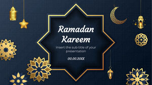 Ramadan Kareem Design de plano de fundo de apresentação gratuita para temas de slides do Google e modelos de PowerPoint