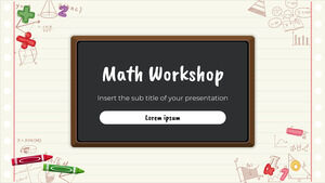 Google Slaytlar temaları ve PowerPoint Şablonları için Matematik Eğitimi Atölyesi Ücretsiz Sunum Arka Plan Tasarımı