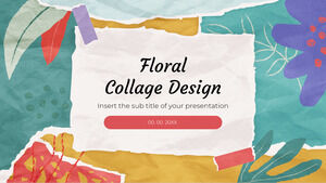 Google スライドのテーマと PowerPoint テンプレート用の花のコラージュ無料プレゼンテーション背景デザイン
