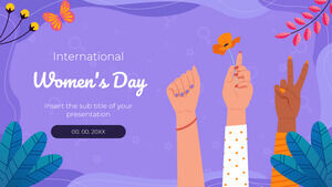 Dünya Kadınlar Günü Kutlu Olsun Google Slaytlar temaları ve PowerPoint Şablonları için Ücretsiz Sunum Arka Plan Tasarımı