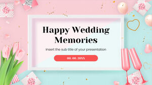 Design de fundal de prezentare gratuită Amintiri de nuntă fericită pentru teme Google Slides și șabloane PowerPoint