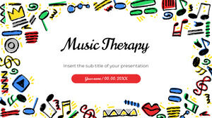Design de plano de fundo de apresentação gratuita de musicoterapia para temas de Google Slides e modelos de PowerPoint