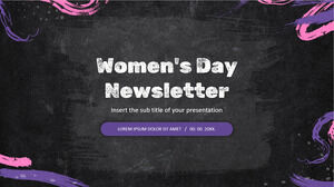 Boletim Informativo do Dia da Mulher Design de plano de fundo de apresentação gratuita para temas de Google Slides e modelos de PowerPoint
