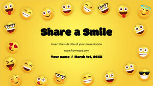 Partajați un zâmbet gratuit de design de fundal de prezentare pentru teme Google Slides și șabloane PowerPoint