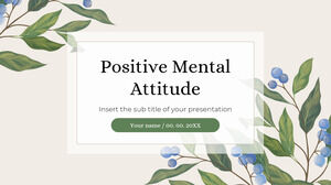 Design de fundal de prezentare gratuită pentru atitudine mentală pozitivă pentru teme Google Slides și șabloane PowerPoint
