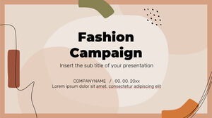 Design de plano de fundo de apresentação gratuita de campanha de moda para temas de Google Slides e modelos de PowerPoint