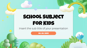 Matéria escolar para crianças Design de plano de fundo de apresentação gratuita para temas de Google Slides e modelos de PowerPoint