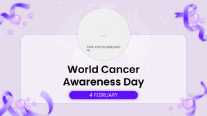 การออกแบบพื้นหลังการนำเสนอวันมะเร็งโลกฟรีสำหรับธีม Google สไลด์และเทมเพลต PowerPoint