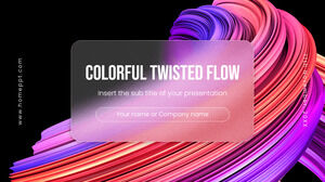 Design de plano de fundo de apresentação livre de fluxo torcido colorido para temas de Google Slides e modelos de PowerPoint
