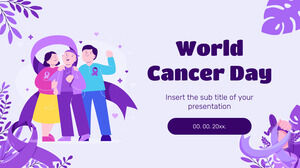 تصميم خلفية عرض تقديمي مجاني لليوم العالمي للسرطان لموضوعات شرائح Google وقوالب PowerPoint