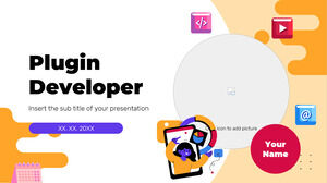 Google 슬라이드 테마 및 PowerPoint 템플릿용 플러그인 개발자 무료 프레젠테이션 배경 디자인