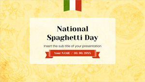 Google幻灯片主题和PowerPoint模板的全国意大利面条日免费演示文稿背景设计