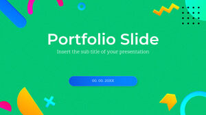 Modelo de Powerpoint gratuito para slides de portfólio