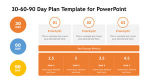 Modelo de Powerpoint gratuito para plano de 30 60 90 dias