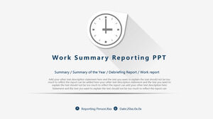 Plantilla de PowerPoint gratuita para informes de resumen de trabajo