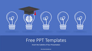 Plantilla de PowerPoint gratuita para Smart Graduation Hat