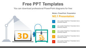 3DプリンターPPT用の無料パワーポイントテンプレート