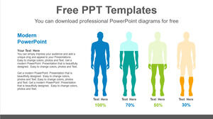 Free Powerpoint Template for Equivalent slice chart