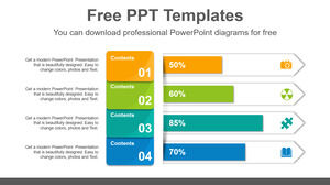 Modèle Powerpoint gratuit pour le graphique à barres de la carte papier