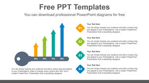 关键形状条形图的免费 Powerpoint 模板