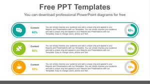 Modelo Powerpoint gratuito para gráficos de rosca de formulário de lista