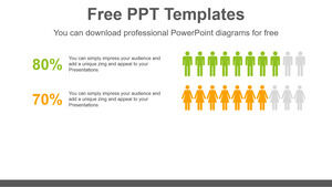 Бесплатный шаблон Powerpoint для диаграммы значков "Люди"