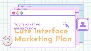 Симпатичный маркетинговый план интерфейса. Бесплатная тема PPT и Google Slides