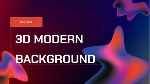 Dek Pitch Latar Belakang Modern 3D. PPT & Google Slide gratis