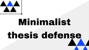 Difesa della tesi minimalista. Modello PPT gratuito e tema di Presentazioni Google
