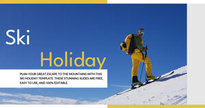 Kayak tatili. Ücretsiz PPT şablonu ve Google Slaytlar Teması