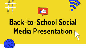Regreso a las redes sociales de la escuela. Plantilla PPT gratuita y tema de Google Slides