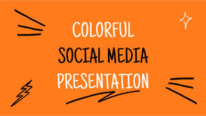 Medios sociales coloridos. Plantilla PPT gratuita y tema de Google Slides