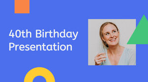40 urodziny. Darmowy szablon PPT i motyw prezentacji Google
