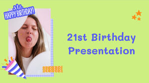 วันเกิดปีที่ 21 เทมเพลต PPT และธีม Google Slides ฟรี