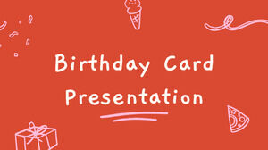 Kartka urodzinowa. Darmowy szablon PPT i motyw prezentacji Google