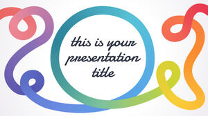 彩虹线。 免费的 PowerPoint 模板和 Google 幻灯片主题。