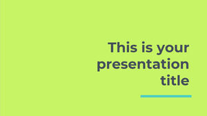 Vert néon frais. Modèle PowerPoint gratuit et thème Google Slides