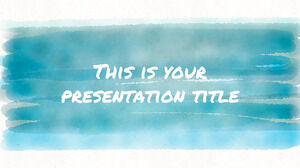 다채로운 수채화. 무료 PowerPoint 템플릿 및 Google 슬라이드 테마