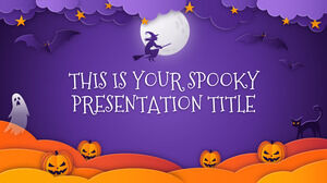 Felice Halloween. Modello di PowerPoint gratuito e tema di Presentazioni Google