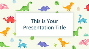 귀여운 공룡. 무료 PowerPoint 템플릿 및 Google 슬라이드 테마