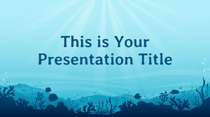 Océano azul. Plantilla gratuita de PowerPoint y tema de Google Slides