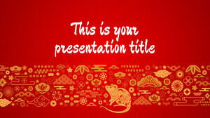 Capodanno cinese (il ratto). Modello di PowerPoint gratuito e tema di Presentazioni Google