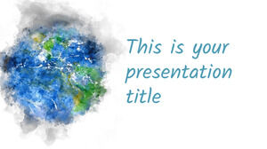自然の水彩画。 無料の PowerPoint テンプレートと Google スライドのテーマ
