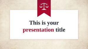 正式法律与正义。 免费的 PowerPoint 模板和 Google 幻灯片主题
