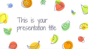 五颜六色的水果。 免费的 PowerPoint 模板和 Google 幻灯片主题