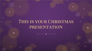 Crăciun înstelat. Șablon PowerPoint gratuit și temă Google Slides